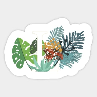 Plant Letter L Sticker